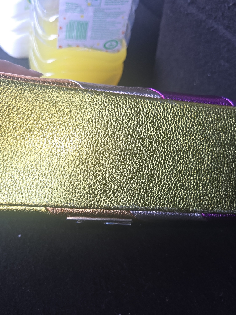 Kurt Geiger Iridescent Quilted Crossbody in Purple, Blue, Pink - Picture 7 of 7